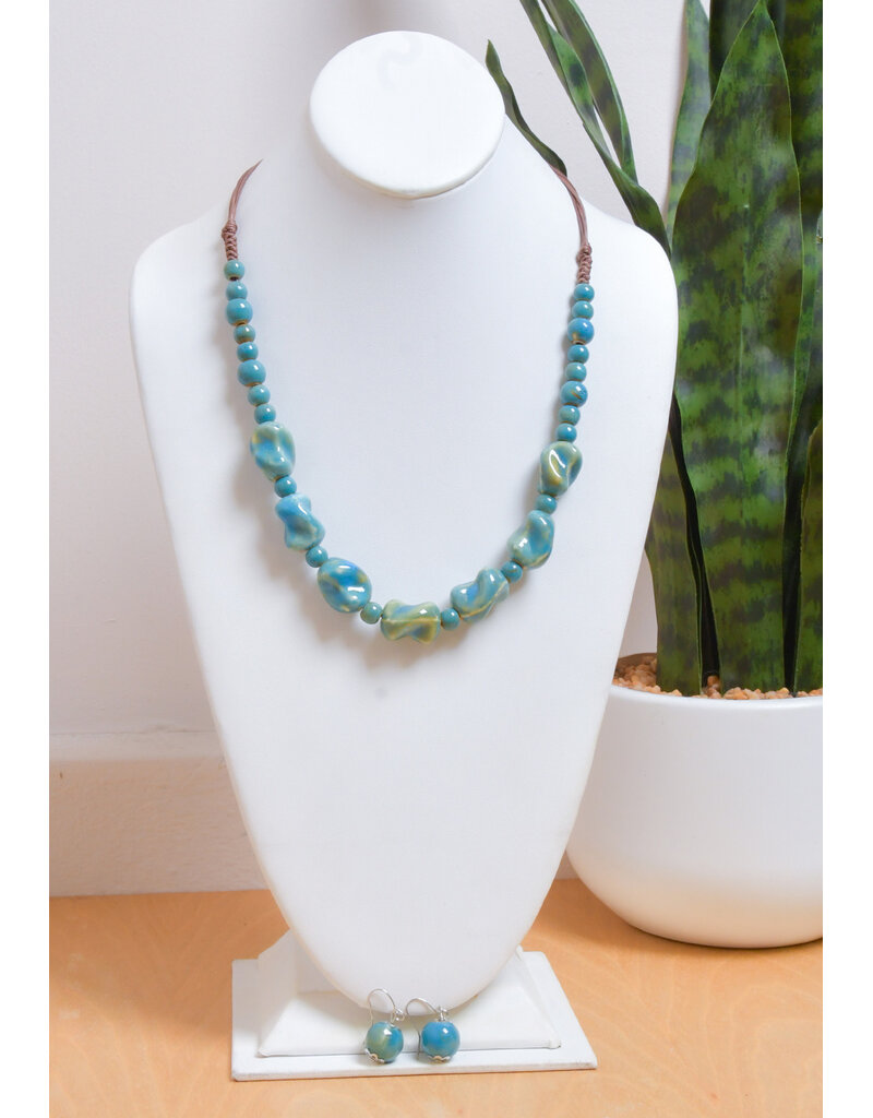 AJ Fashions Adjustable Cord Beaded Necklace Set