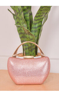 ADORE Hard Case Boat Shape Bag with Stones on Handle