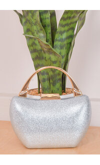 ADORE Hard Case Boat Shape Bag with Stones on Handle