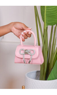 Nihao Small Bag with Rhinestone Bow on Flap