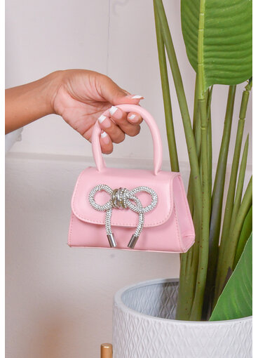 Nihao Small Bag with Rhinestone Bow on Flap