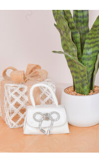 Nihao Small Bag with Rhinestone Bow on Flap