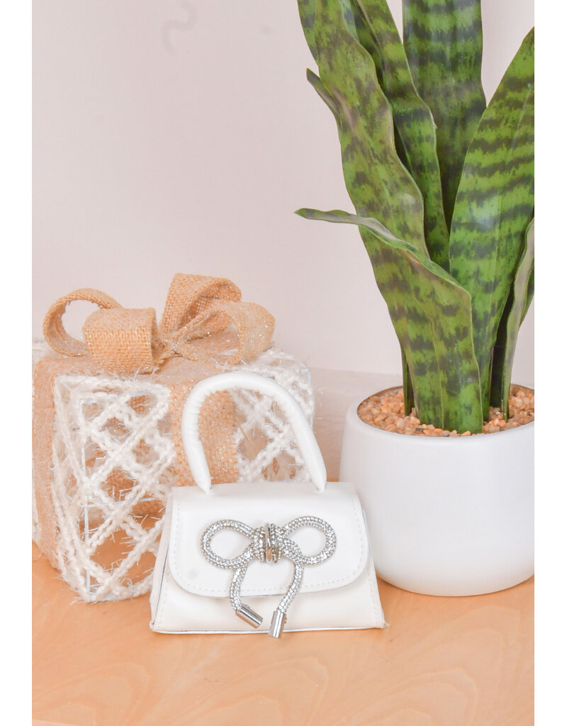 Nihao Small Bag with Rhinestone Bow on Flap