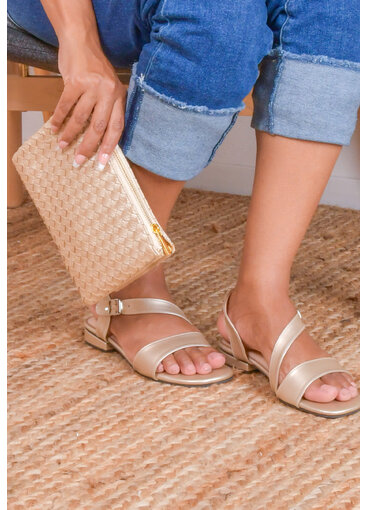 PENNE Lap-Over Ankle Strap Sandals