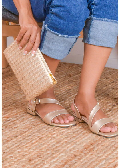 PENNE Lap-Over Ankle Strap Sandals