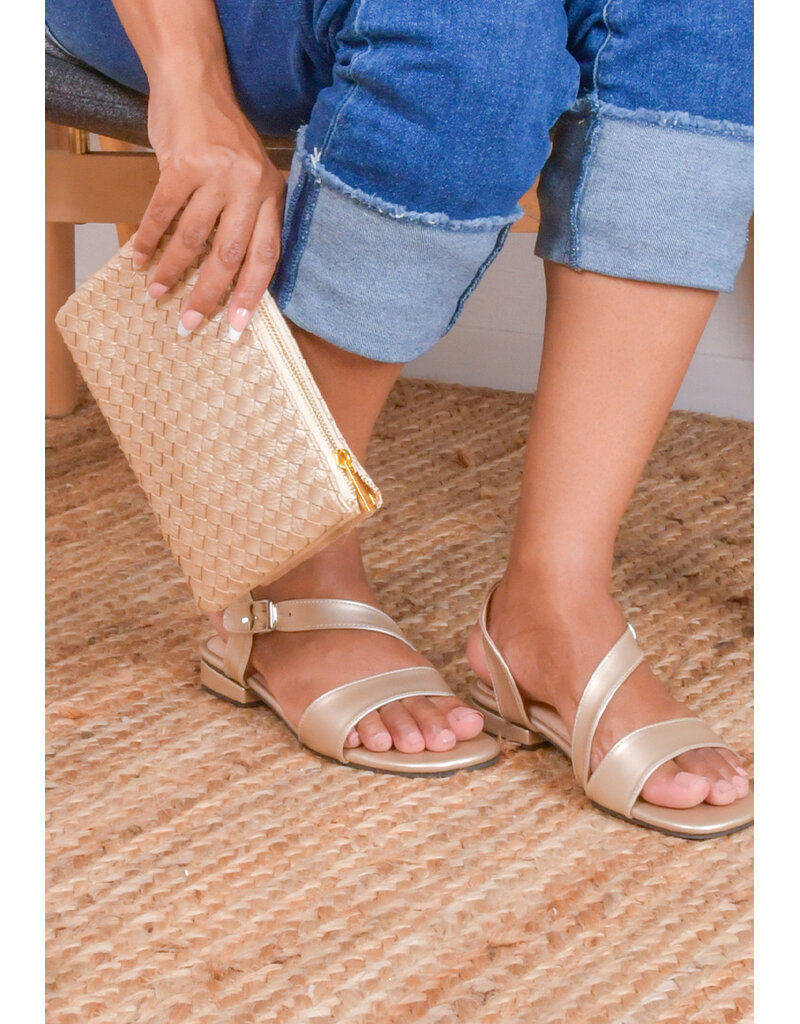 PENNE Lap-Over Ankle Strap Sandals