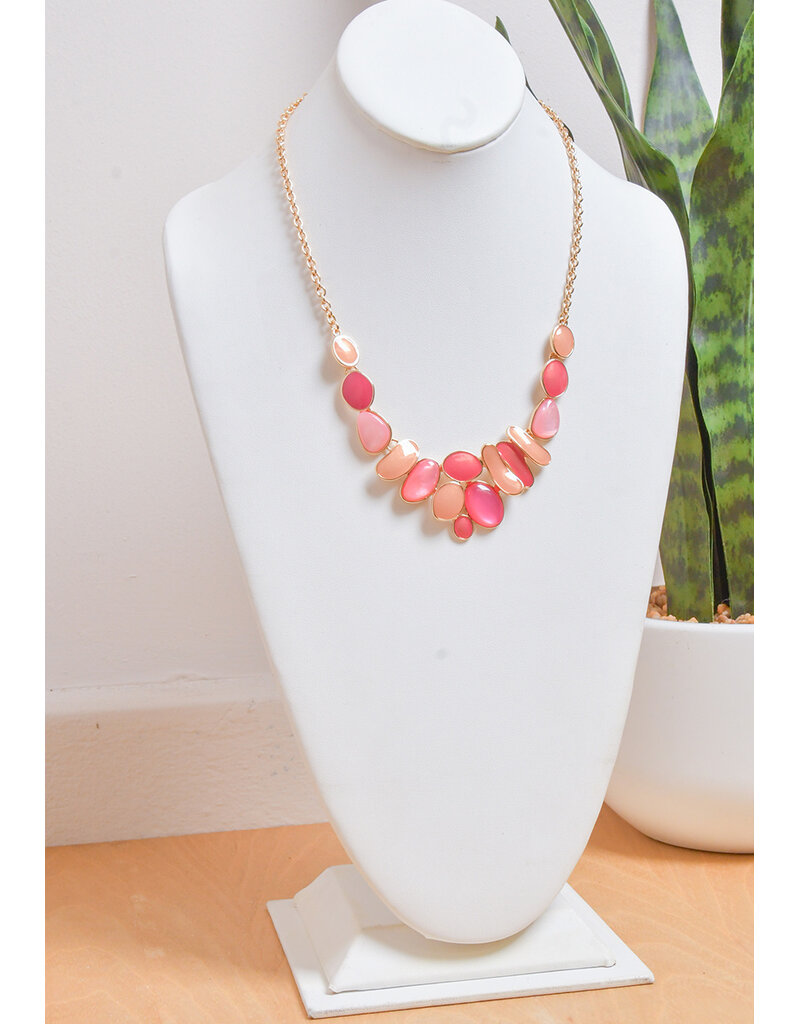 AJ Fashions Small Multi Shaped Stones Necklace Set