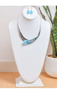 AJ Fashions Metal Crossover Necklace Set