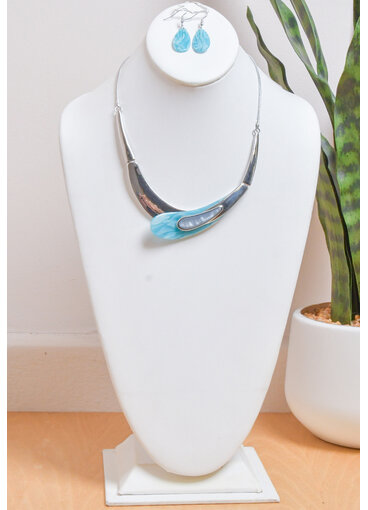 AJ Fashions Metal Crossover Necklace Set