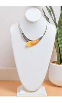 AJ Fashions Metal Crossover Necklace Set