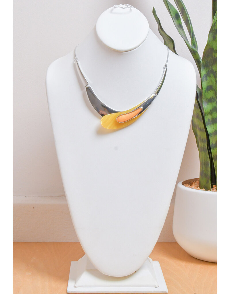 AJ Fashions Metal Crossover Necklace Set