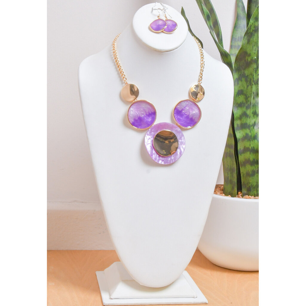 Statement Necklace with 5 Circles