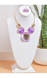 AJ Fashions Statement Necklace with 5 Circles