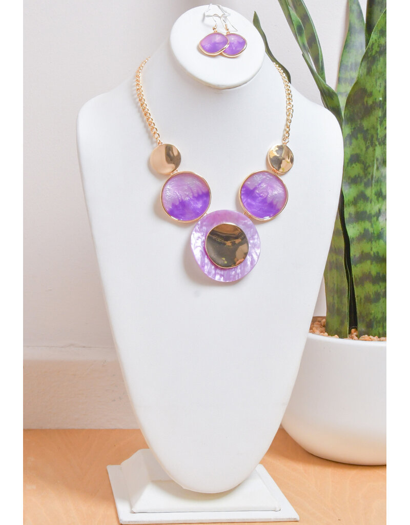 AJ Fashions Statement Necklace with 5 Circles