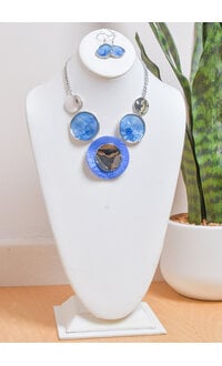 AJ Fashions Statement Necklace with 5 Circles