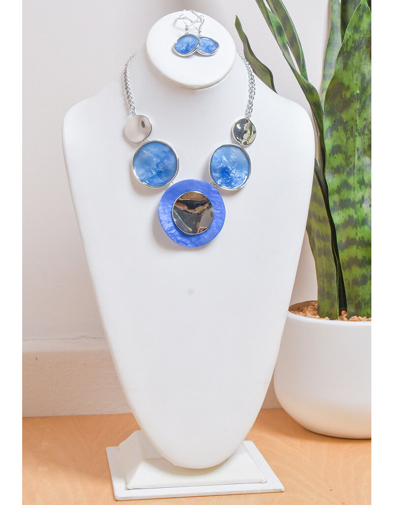 AJ Fashions Statement Necklace with 5 Circles