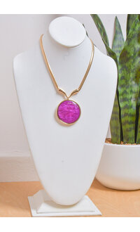 AJ Fashions Necklace Set with Big Circle Drop