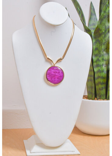 AJ Fashions Necklace Set with Big Circle Drop