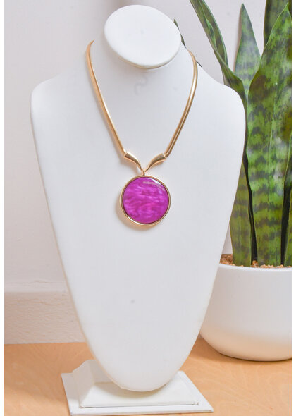 AJ Fashions Necklace Set with Big Circle Drop