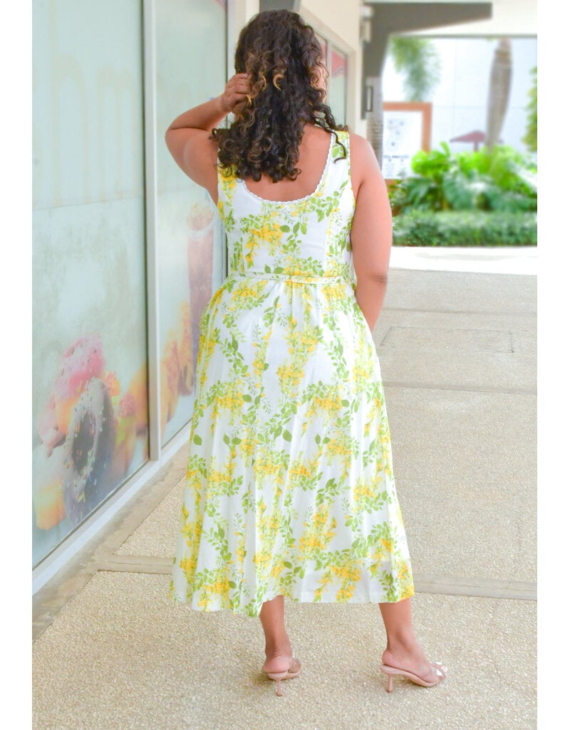 Maison Tara KIGRAM- Floral Small Strap Dress with Belt