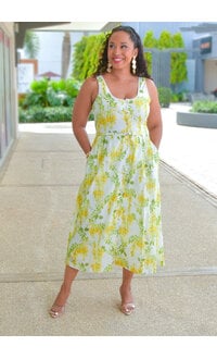 Maison Tara KIGRAM- Floral Small Strap Dress with Belt