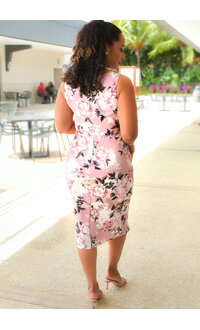 ROYIA- Floral Midi Wrap Dress