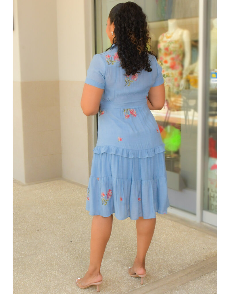 Royalty FILIKO- Printed Button Down Dress with Collar