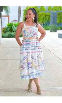 Maison Tara KAPPIA- Floral Dress with Small Straps