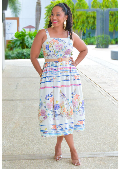 Maison Tara KAPPIA- Floral Dress with Small Straps