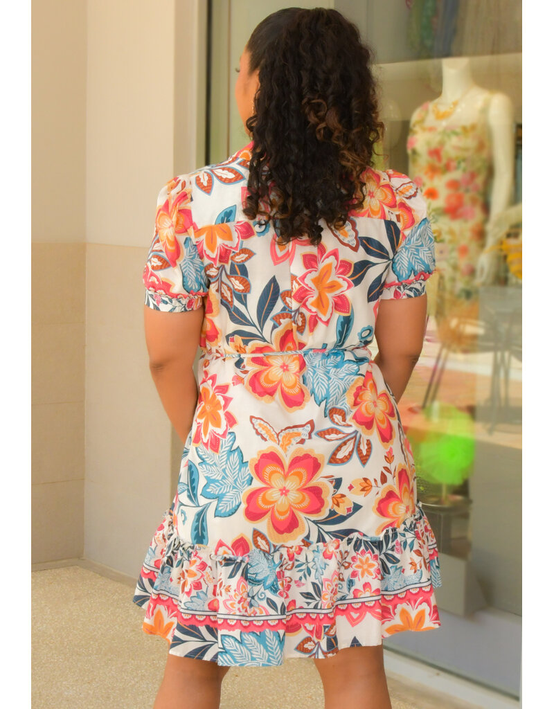 Julia Jordan KACPER- Floral Button Down Dress with Collar
