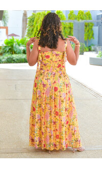 Julia Jordan KAJUSI- Long Floral Dress with Small Straps
