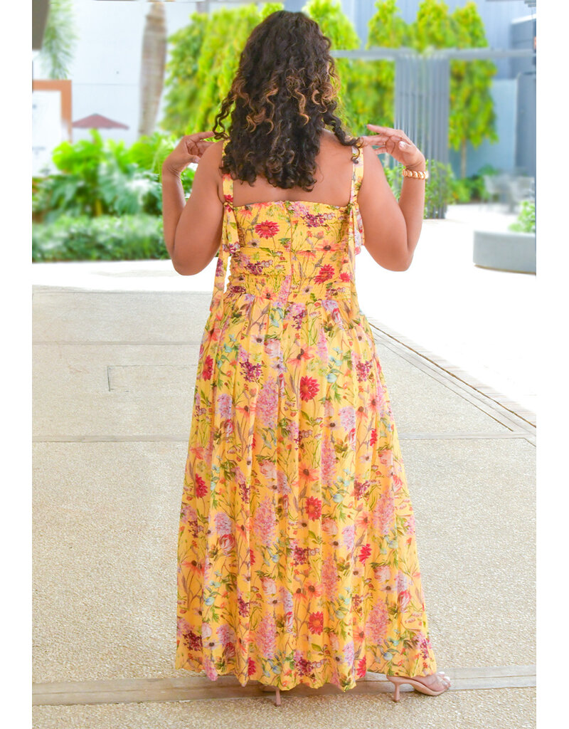 Julia Jordan KAJUSI- Long Floral Dress with Small Straps