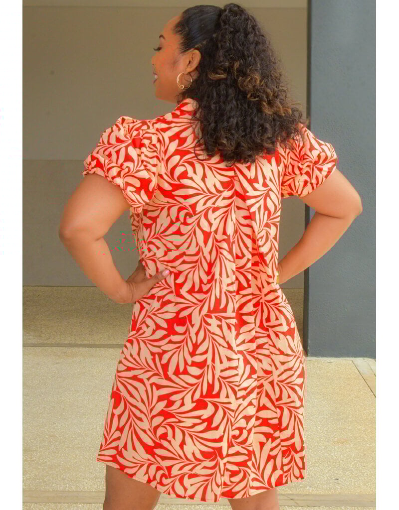 MSK KAUR- Printed Puff Sleeve with Collar