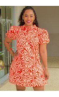 MSK KAUR- Printed Puff Sleeve with Collar