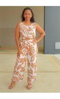 SALTY LEMON KAZUYA- Floral 2 Piece Pants Suit