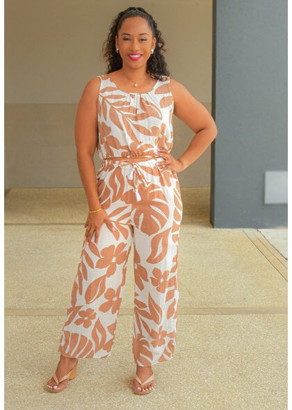 SALTY LEMON KAZUYA- Floral 2 Piece Pants Suit