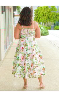 KENDY- Long Floral Spaghetti Strap Dress