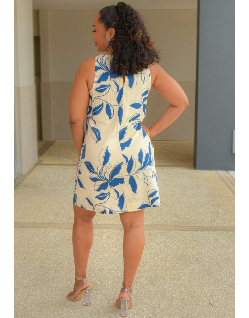 MSK NEAMA- Armhole Dress with Floral Print