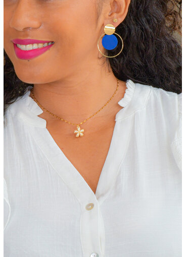 NIEHS Circle Inset Drop Earrings