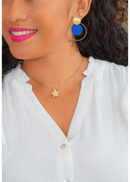 NIEHS Circle Inset Drop Earrings
