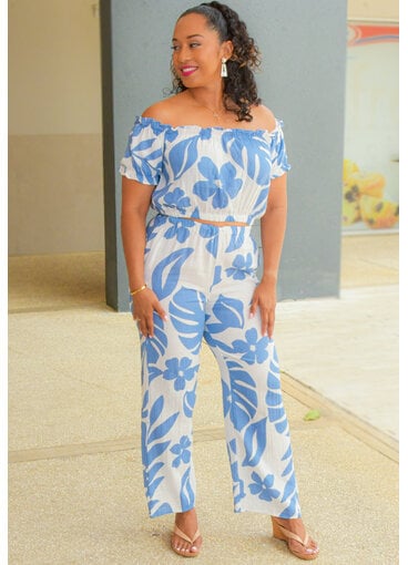 SALTY LEMON KWANG- Printed Two Piece Pants Suit