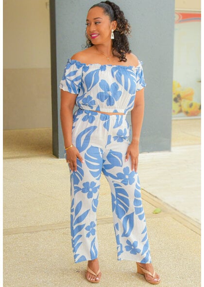SALTY LEMON KWANG- Printed Two Piece Pants Suit