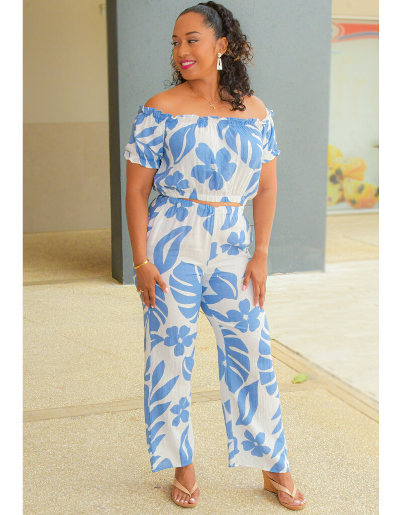 SALTY LEMON KWANG- Printed Two Piece Pants Suit