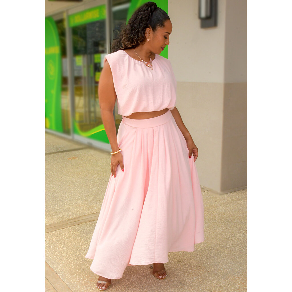 KATNISS- Balloon Top Armhole Skirt Suit
