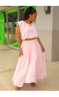 Blu Pepper KATNISS- Balloon Top Armhole Skirt Suit