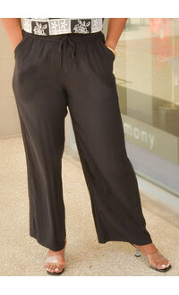 Studio KOEMI- Crinkle Pants Suit with Embroidery Top