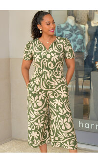 Signature KOGO- Printed Jumper with Split V Neck