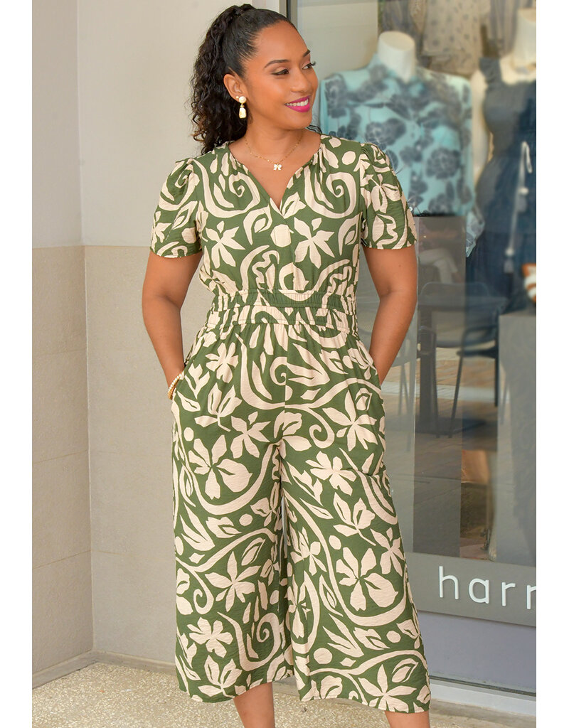 Signature KOGO- Printed Jumper with Split V Neck