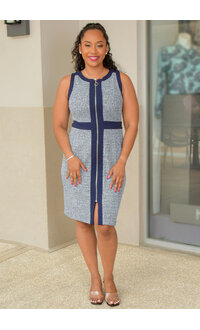 Shelby & Palmer XAYDEN- Armhole Dress with Zip Front