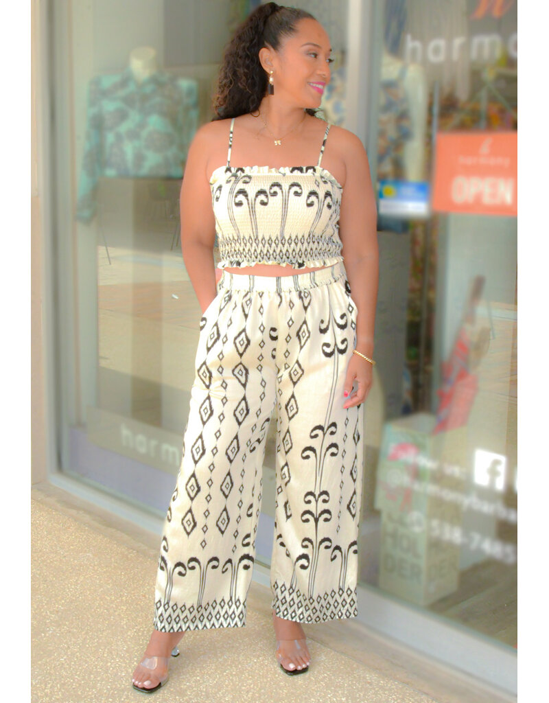 AZ KLETTE- Two Piece Pants Suit with Elastic Top